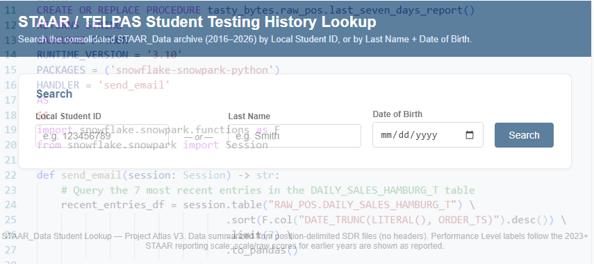 Assessment AI search prototype screenshot